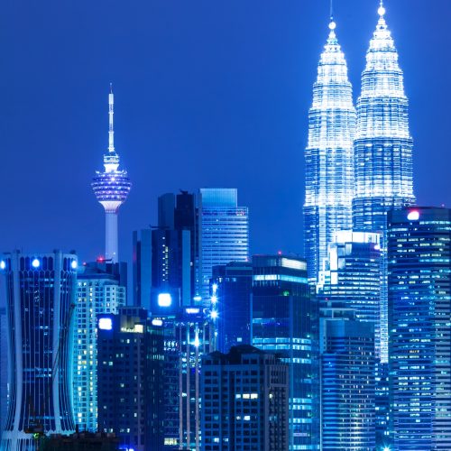 Kuala Lumpur skyline at night